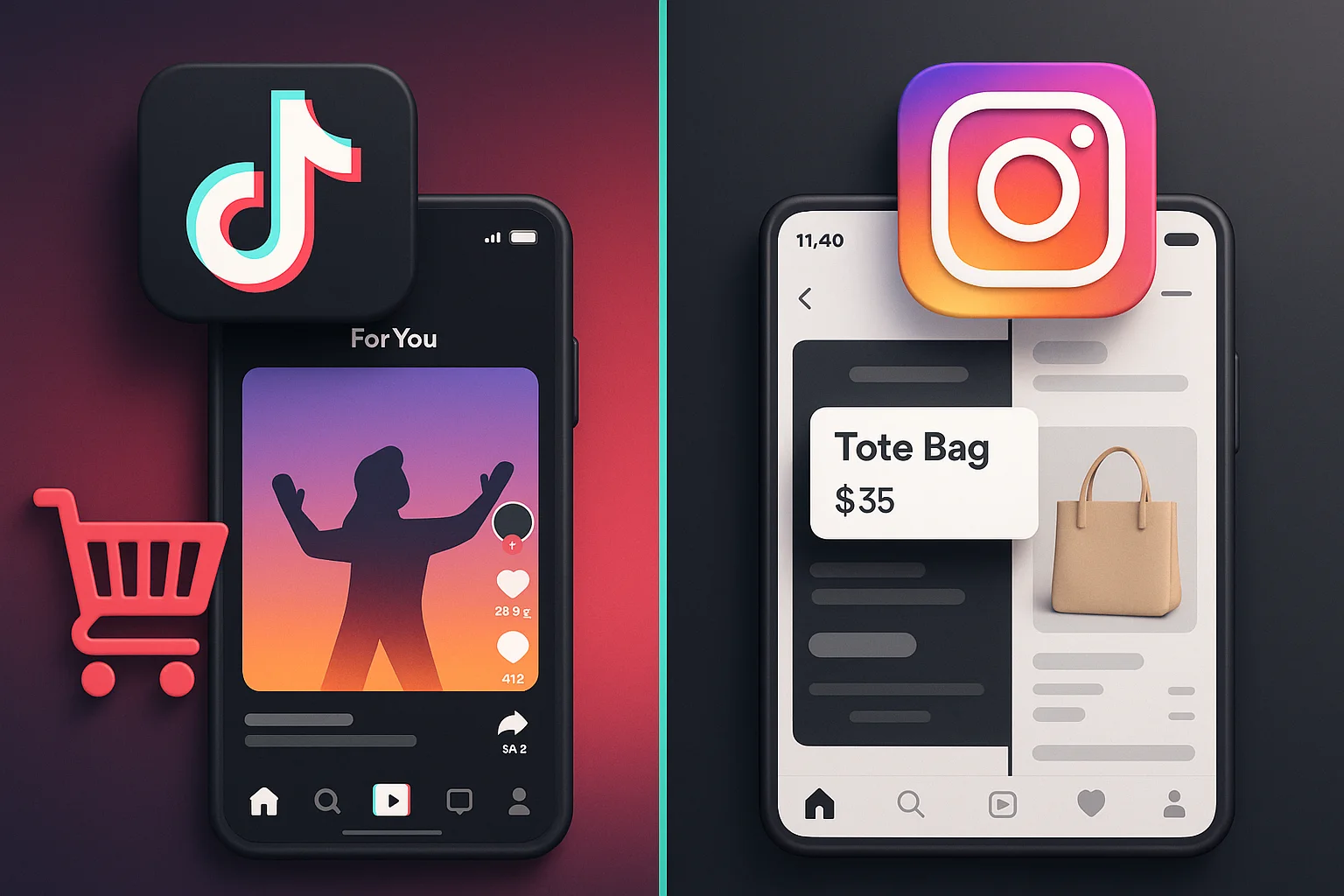 TikTok vs Instagram Shopping 2025 TikTok vs Instagram shopping platforms comparison design