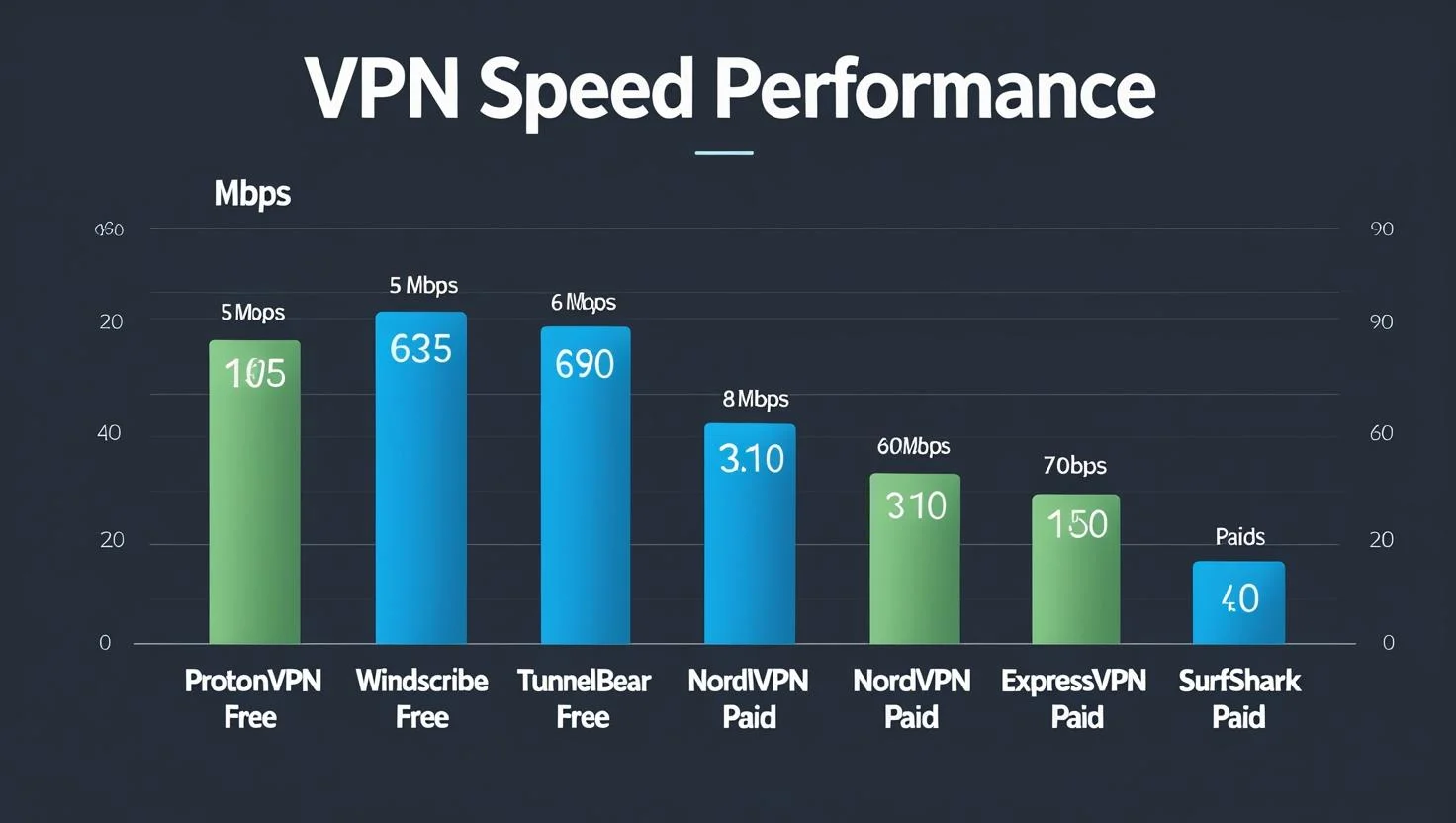 VPN Speed Test Free vs Paid Providers (2025) VPN speed comparison between free and paid providers in 2025