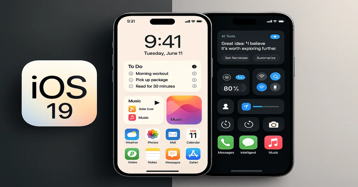 iPhone 17 home screen running iOS 19, showcasing rumored UI changes and widgets_png iPhone 17 home screen running iOS 19, showcasing rumored UI changes and widgets.