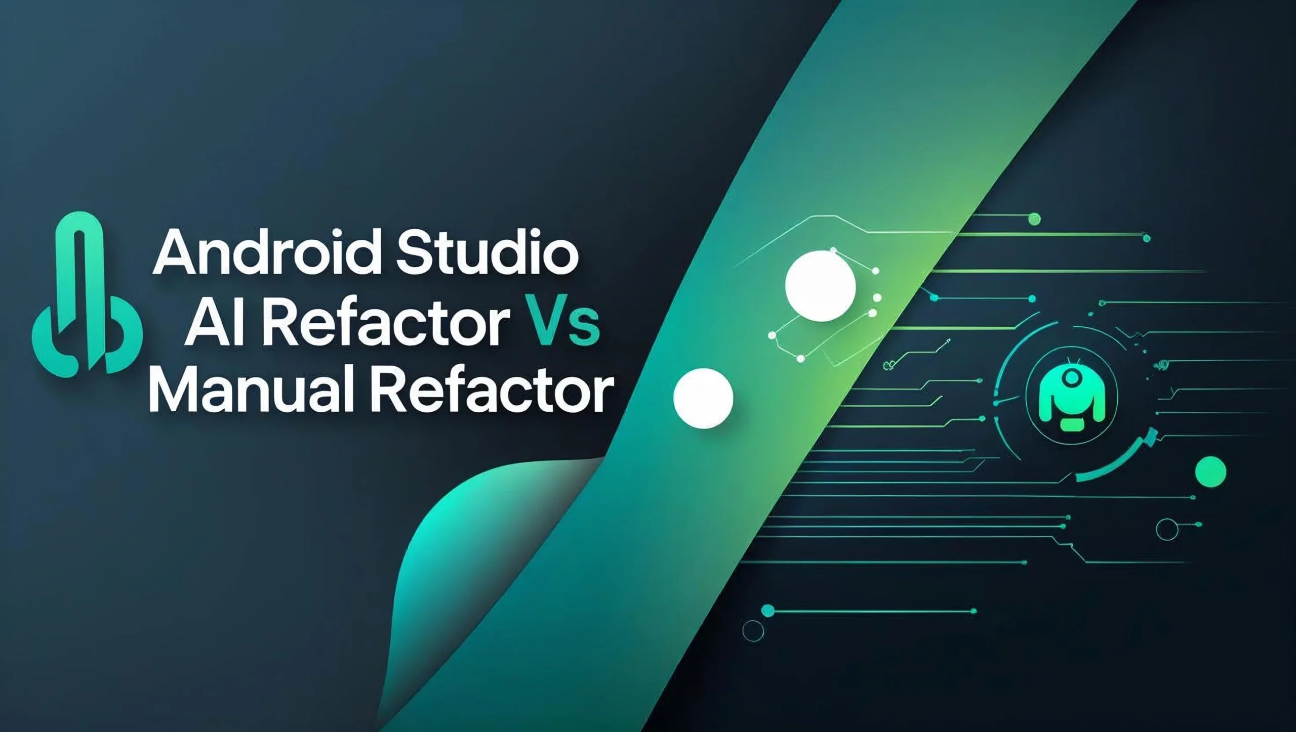 Feature image for Android Studio Koala AI Refactor vs Manual comparison article.