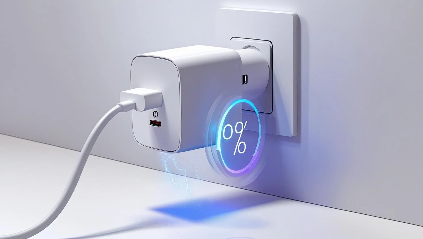 Anker 25W Nano 3 Charger our top iphone accessories in 2025 is Anker 25W Nano 3 USB-C wall charger beside an outlet