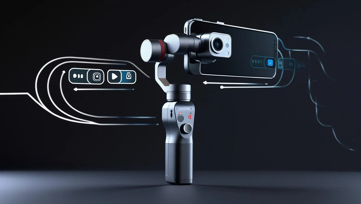 DJI Osmo Mobile 8 Gimbal DJI Osmo Mobile 8 gimbal with iPhone mounted