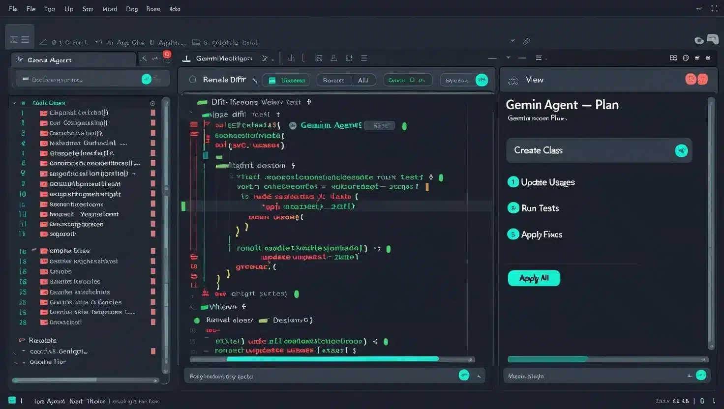Gemini Agent Mode — Plan + Diffs Gemini Agent Mode plan with reviewable diffs across multiple files