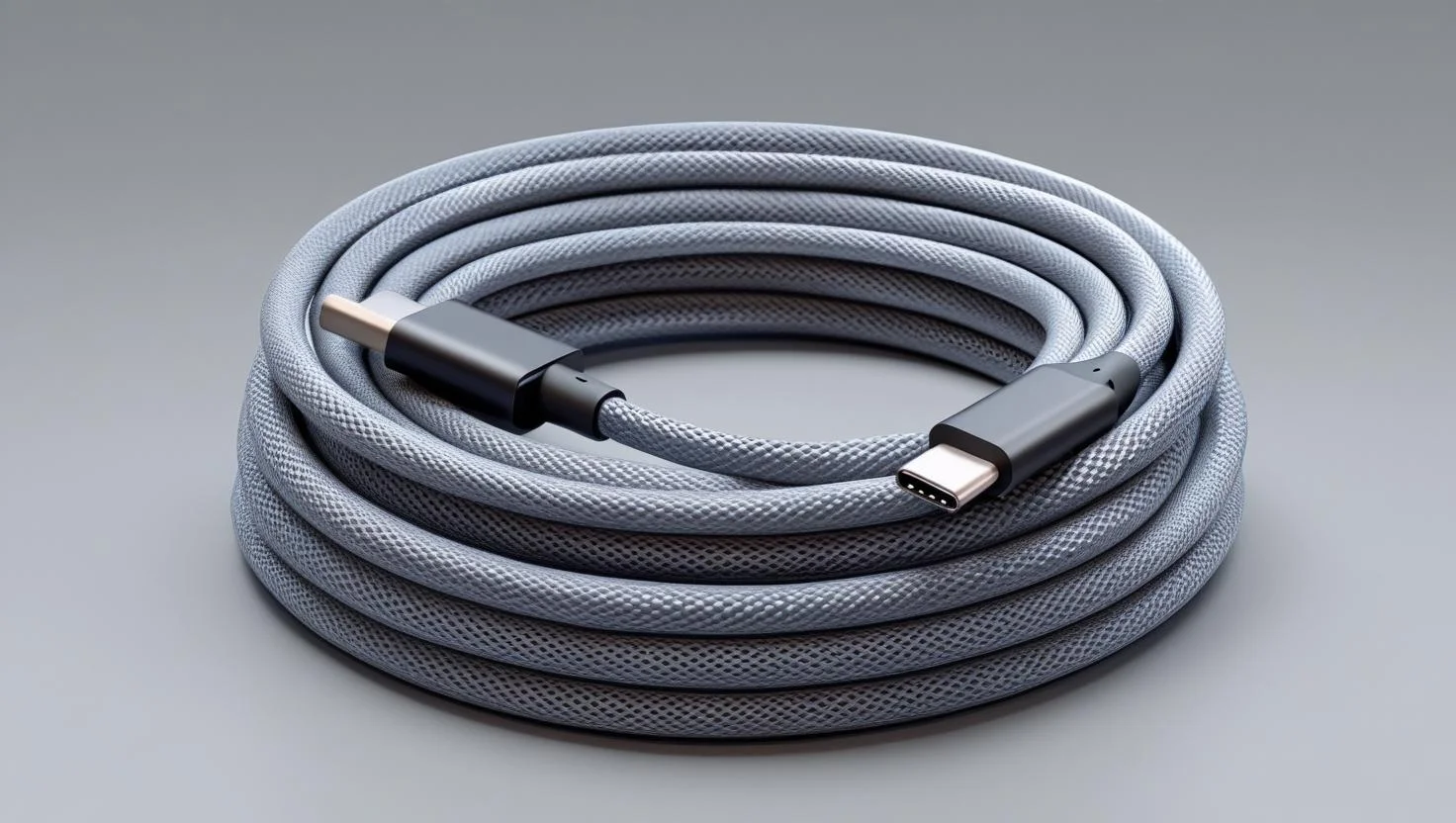 Nomad Kevlar USB-C Cable (3 m) Nomad Kevlar USB-C cable coiled on a grey surface