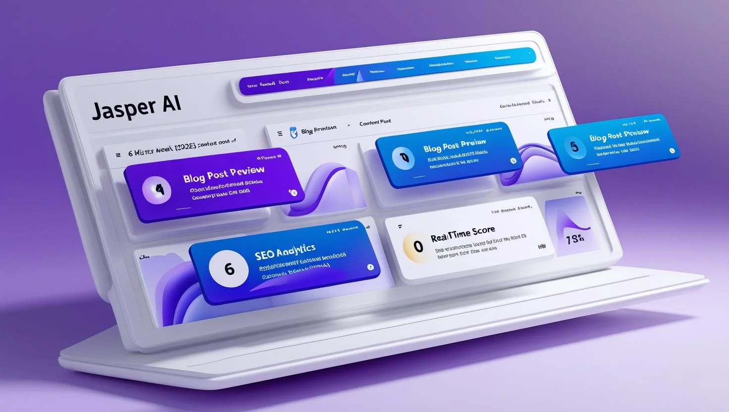 Jasper AI content creation and SEO analytics dashboard