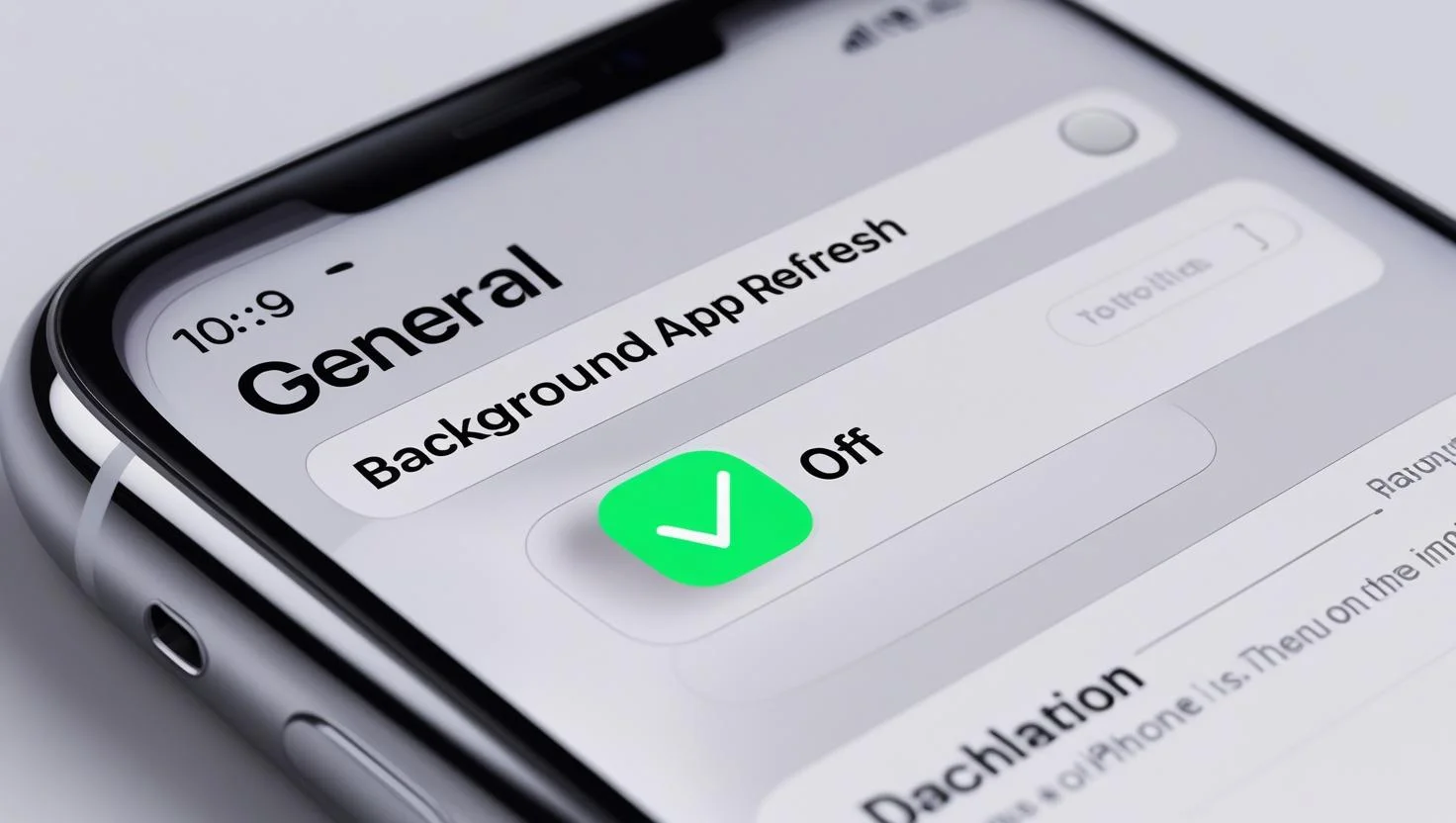 Turn Off Background App Refresh on iPhone iPhone Background App Refresh settings with toggle set to Off