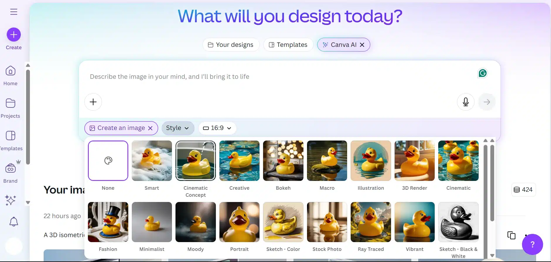 canva home page view with lost of builtin image styles canva home page view with lost of builtin image styles