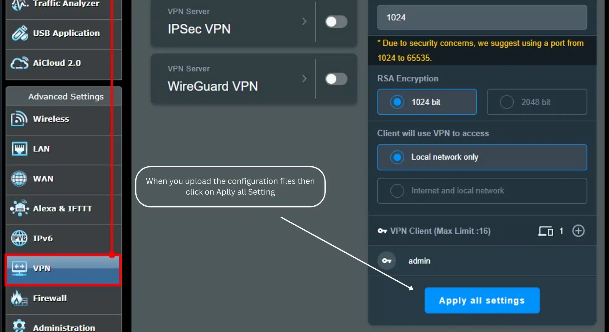 click on apply all changes click on apply all changes