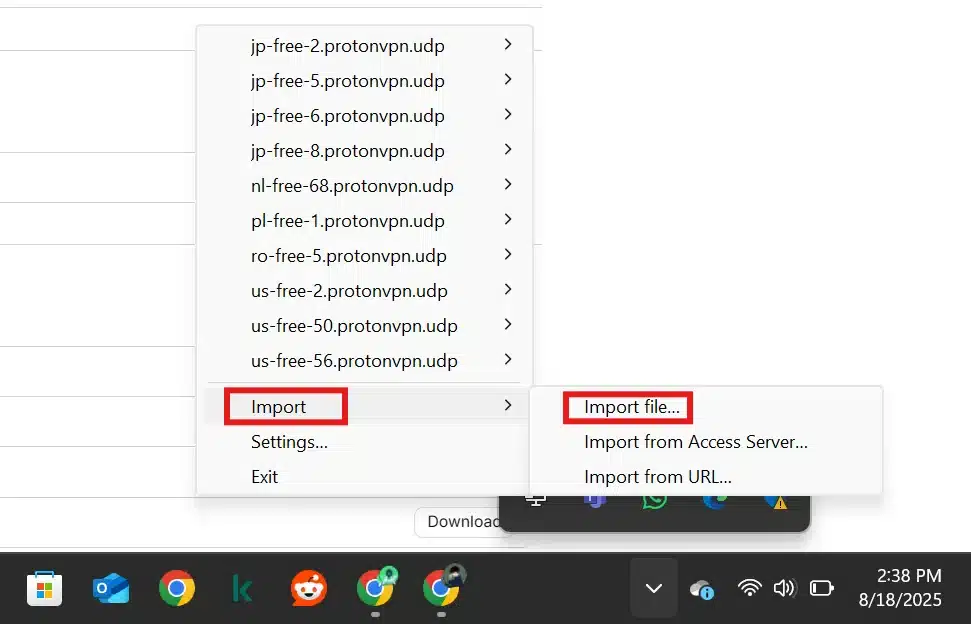 OpenVPN Installation guide on Windows, Android & Routers import file to openvpn gui