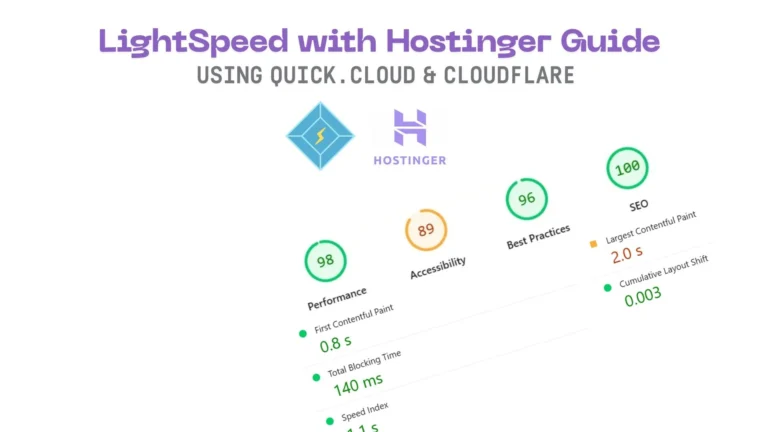 LiteSpeed on Hostinger: Core Web Vitals Settings That Work Faster 2025 LightSpeed with Hostinger Guide