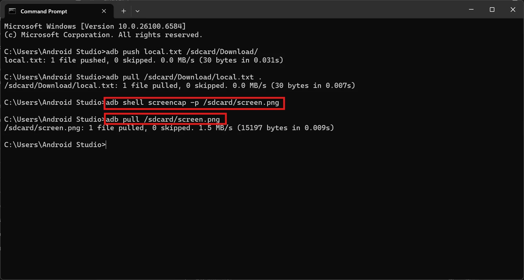 s.shot-taken-from-phone-through-ADB-and-saved-to-pc-via-adb Capturing device screenshot with adb shell screencap.